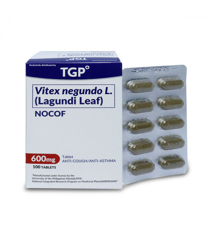 NOCOF Vitex negundo L Lagundi Leaf 600mg Tablet