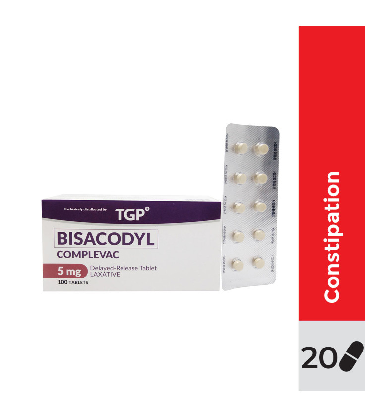 COMPLEVAC Bisacodyl 5mg Delayed-Release Laxative Tablet 20s