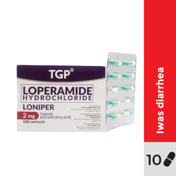 LONIPER Loperamide 2mg Capsule 10s
