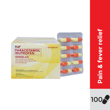 ENERLAX Paracetamol+Ibuprofen 325mg/200mg Capsule 100s