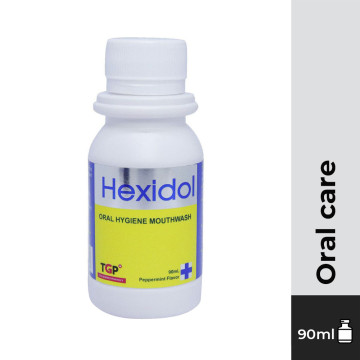 HEXIDOL Hexedine Mouthwash Gargle 0.10% 90ml Peppermint...