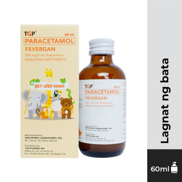 FEVERGAN Paracetamol 250mg/5ml Suspension 60ml Syrup