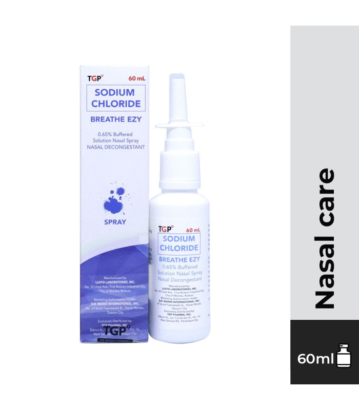 BREATHE EZY Sodium Chloride 60ml Nasal Spray