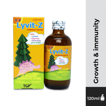 LYVIT-Z Multivitamins+Lysine+Chlorella Growth Factor 120ml Syrup