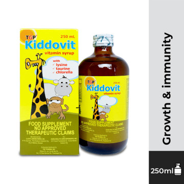 KIDDOVIT Multivitamins+Lysine+Taurine+Chlorella Growth...