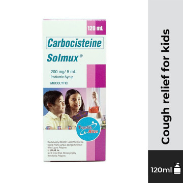 SOLMUX Carbocisteine 200mg/5mL 120mL Pediatric Syrup