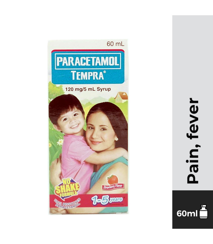 TEMPRA Paracetamol 120mg/5ml 60ml Strawberry Flavor Syrup