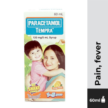 TEMPRA Paracetamol 120mg/5ml 60ml Orange Flavor Syrup
