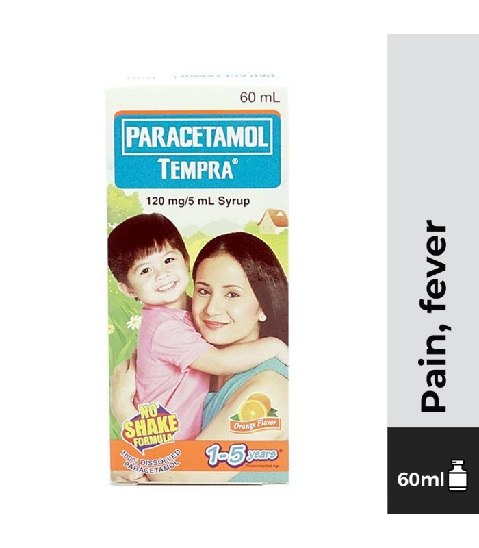 TEMPRA Paracetamol 120mg/5ml 60ml Orange Flavor Syrup