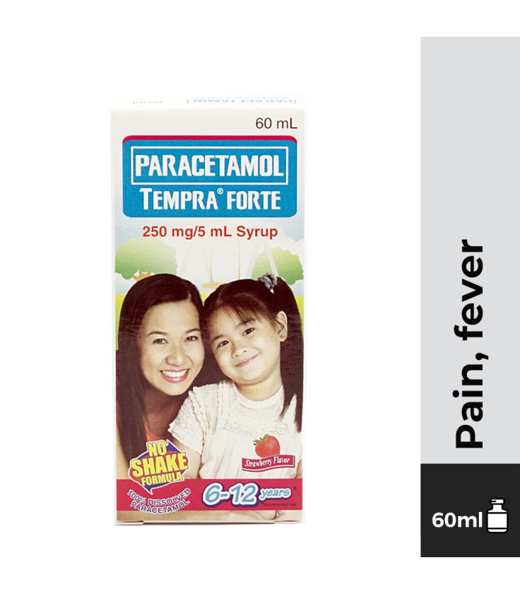 TEMPRA FORTE Paracetamol 250mg/5mL 60mL Strawberry Flavor Syrup