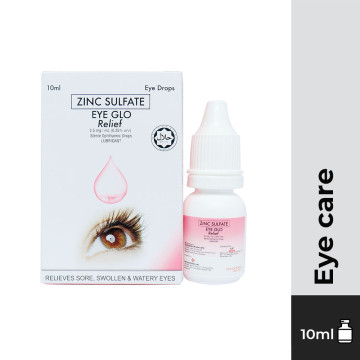 EYE GLO Relief Zinc Sulfate 2.5mg/ml 10ml Eye Drops