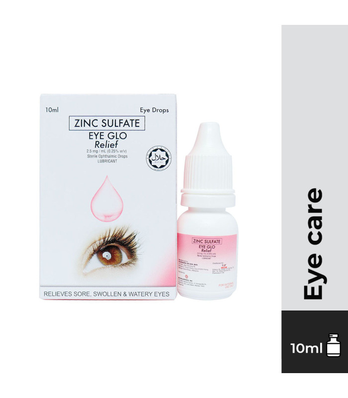 EYE GLO Relief Zinc Sulfate 2.5mg/ml 10ml Eye Drops