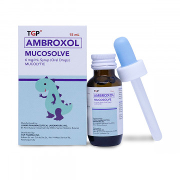 MUCOSOLVE Ambroxol 6mg/ml 15ml Syrup (Oral Drops)