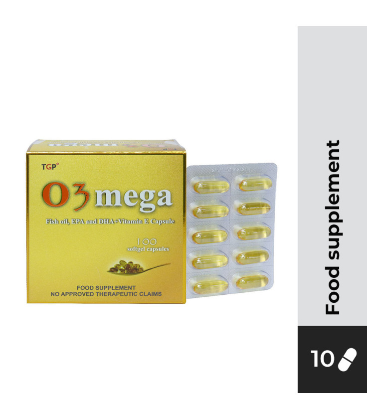 O3MEGA Fish Oil, EPA, DHA+Vitamin E 60mg Capsule 10s