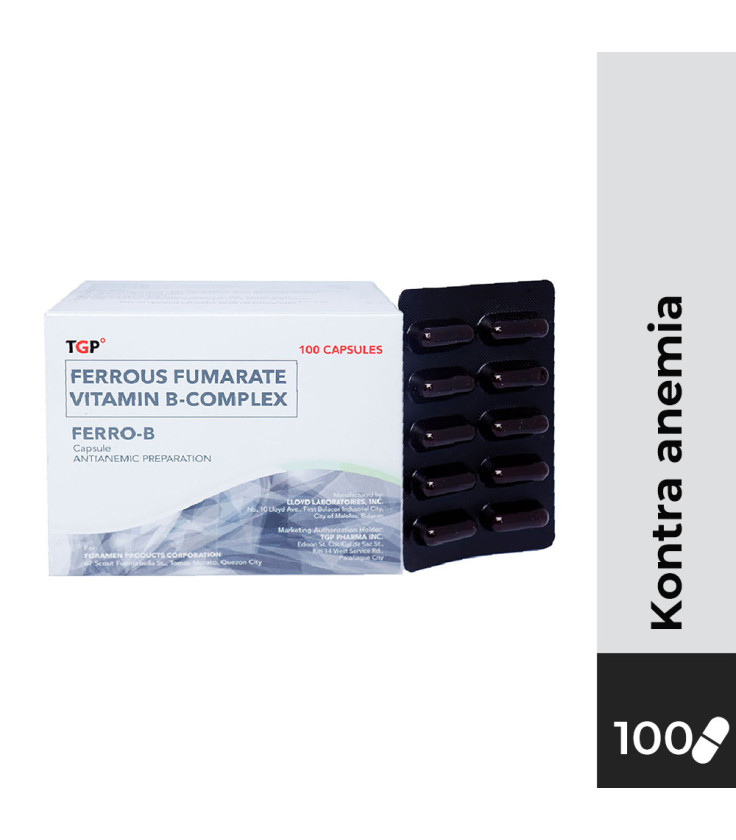 FERRO-B Ferrous Fumarate+Vitamin B Complex Capsule 100s