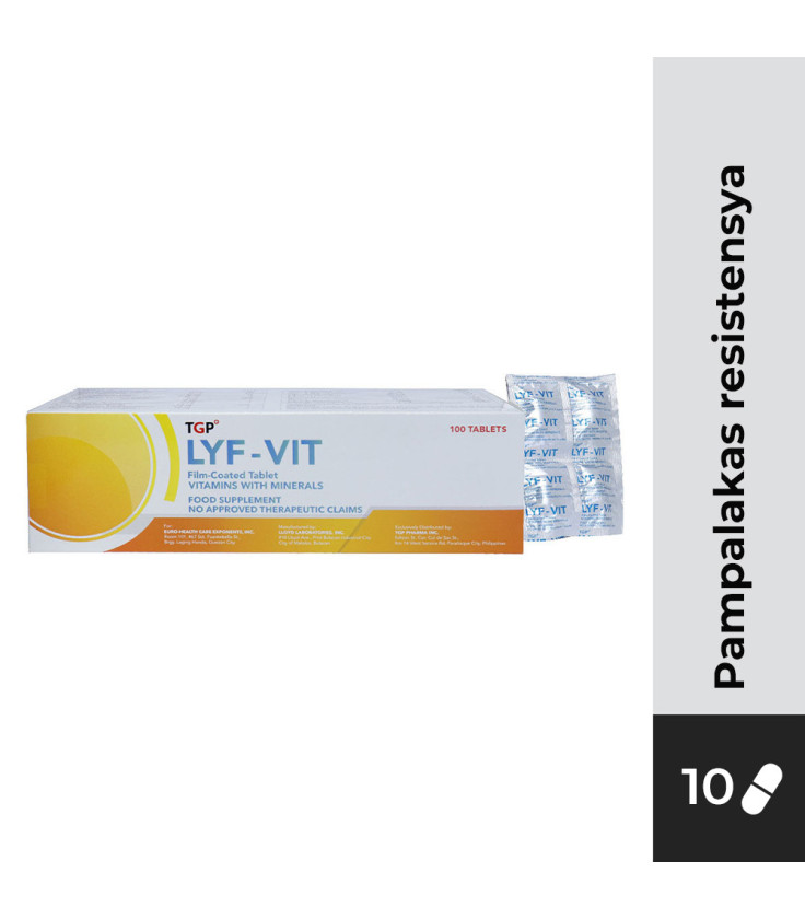 LYF-VIT Multivitamins+Minerals Film-coated Tablet 10s