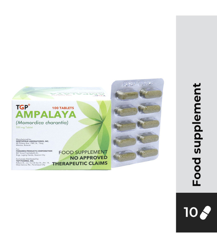 AMPALAYA (Momordica charantia) 500mg Tablet 10s