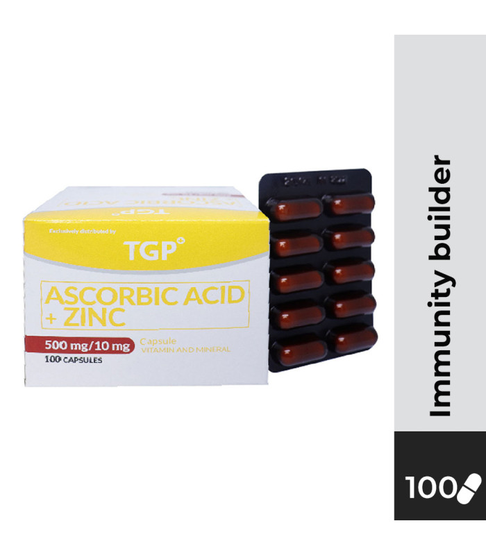 ASCORBIC ACID + ZINC 500mg/10mg Capsule 100s