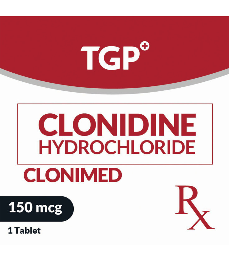 Rx: CLONIMED Clonidine HCl Tab 150mcg