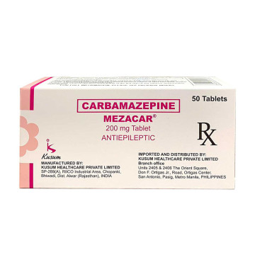 Rx: MEZACAR Carbamazepine Tab 200mg