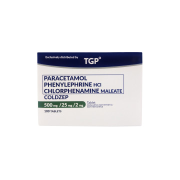 COLDZEP Paracetamol+Phenylephrine HCl+Chlorphenamine Maleate 500mg/25mg/2mg Tablet
