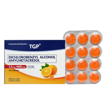TGP Throat Lozenges 1.2/600mcg Orange flavor