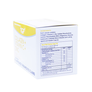 TGP Collagen + Vitamin C + Zinc Capsules 400/100/4mg