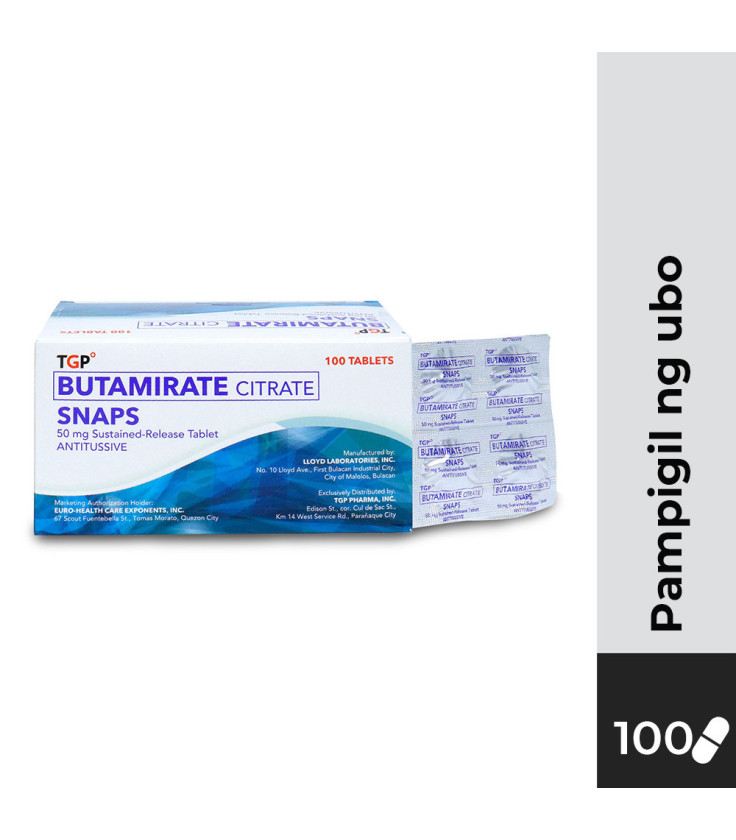 SNAPS Butamirate Citrate 50mg Tablet 100s