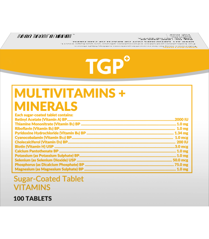 TGP Multivitamins + Minerals, Sugar Coated Tablet 100s