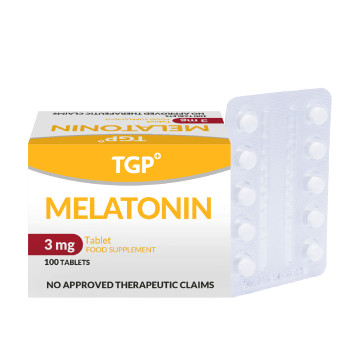 TGP Melatonin 3mg aids in sleep regulation 10 tablets