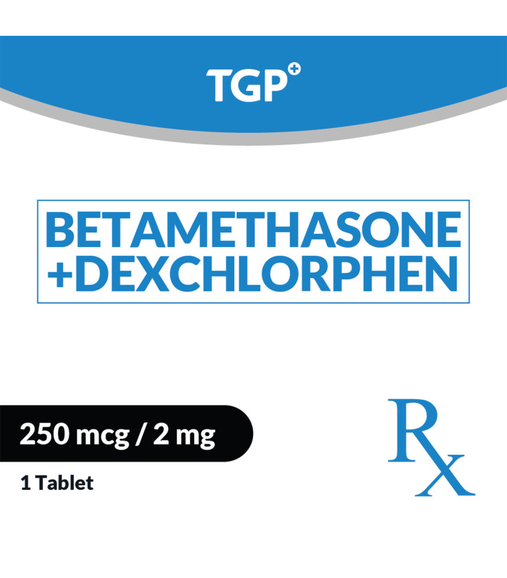 Rx: BETADEX Betamethasone+DexchlorphenTab250mcg/2mg