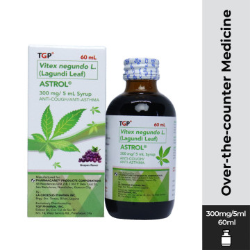 ASTROL Vitex neg L.Lagundi Leaf Syrup 300mg/5ml 60ml