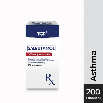 Rx: TGP AMBICA Salbutamol Inhaler 100mcg/200 Actuation