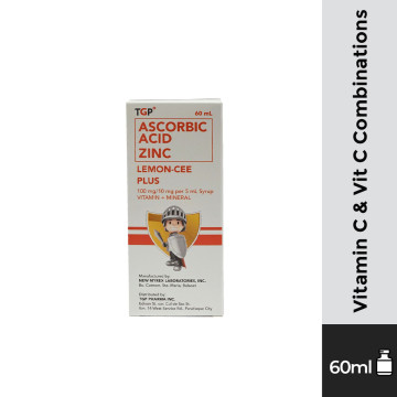 LEMONCEEPLUS Ascorbic+Zinc Syrup 100mg/10mg 60ml