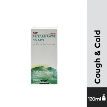 SNAPS Butamirate Citrate Syrup 7.5mg/5ml 120ml