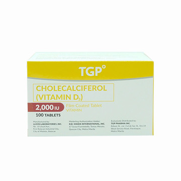 TGP Vitamin D3 Film Coated Tablet 2000IU 10s