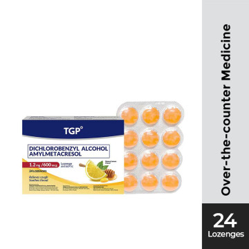 TGP Lozenges Dichloro +Amyl 1.2/600mcg Honey and Lemon flavor 24s