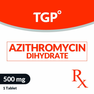 Rx: AZITHROMYCIN DIHYDRATE 500mg Film-coated Tablet