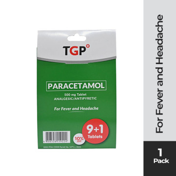 [BUY 9+1] TGP Paracetamol Tab 500mg for fever and headache