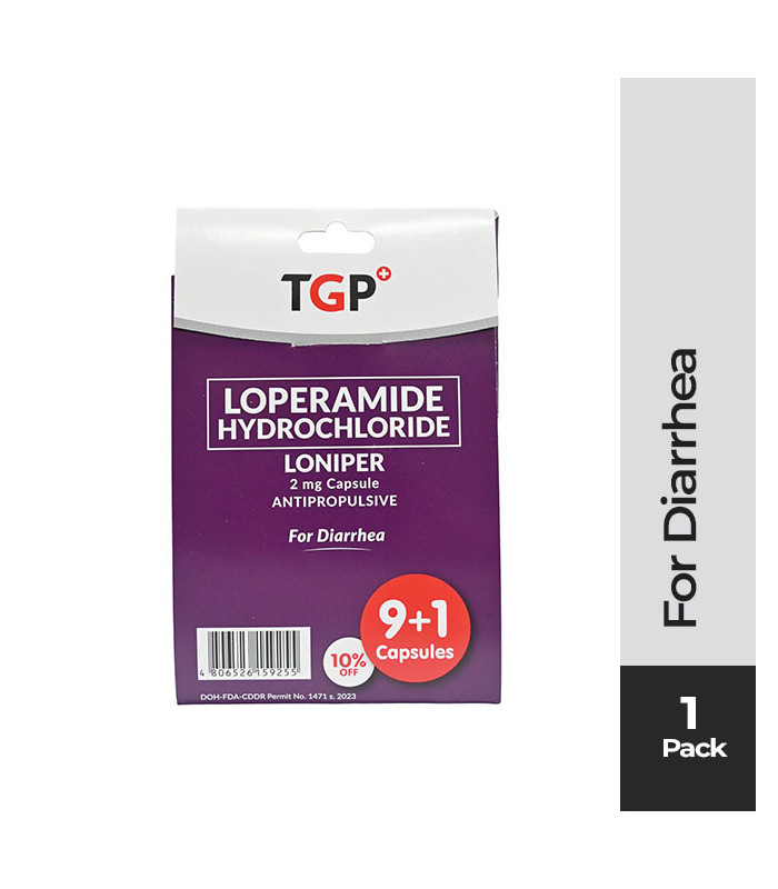 9+1 LONIPER Loperamide Cap 2mg for diarrhea