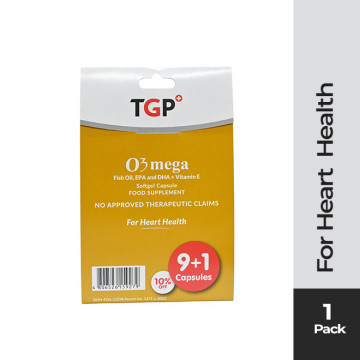 9+1 O3MEGA Fish Oil Cap 60mg for heart health