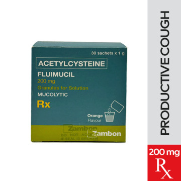 Rx: FLUIMUCIL Acetylcysteine 200mg Sachet