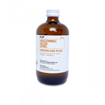 LEMON-CEE PLUS Ascorbic+Zinc 100mg/10mg 250ml Syrup Bottle