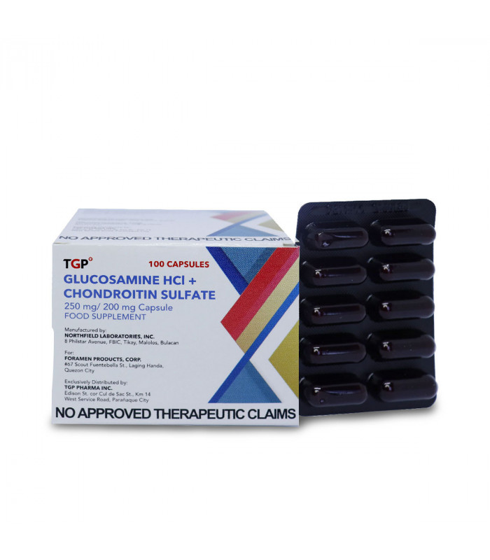 GLUCOSAMINE HCI + CHONDROITIN SULFATE 250/200mg Capsule