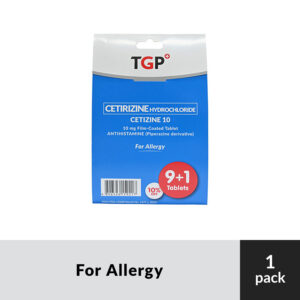 [BUY 9+1] CETIZINE Cetirizine HCl Tab 10mg for allergy