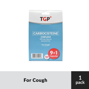 [BUY 9+1] CISFLEM Carbocisteine Cap 500mg for cough