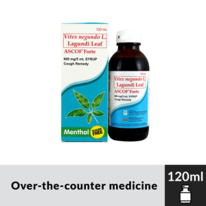 ASCOF FORTE Vitex negundo L. Lagundi Leaf 600mg/5mL 120mL Sugar-Free Syrup Menthol