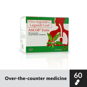 ASCOF FORTE Vitex Negundo L. Lagundi Leaf 600mg Capsule