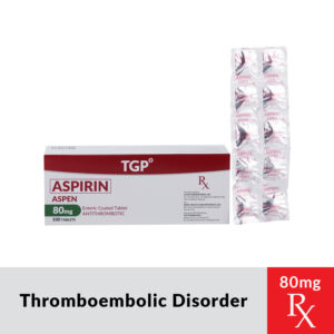 ASPEN Aspirin 80mg Enteric Coated Tablet