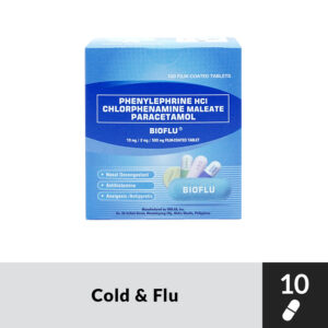 BIOFLU Phenylephrine HCl Chlorphenamine Maleate Paracetamol 10mg/2mg/500mg Tablet